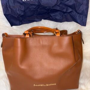 Dooney & Bourke Brown Leather City Barlow Tote Bag